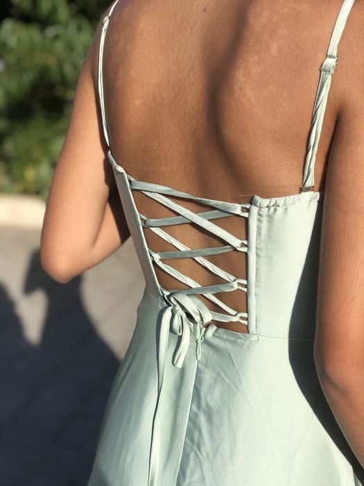 Vestido verde menta
