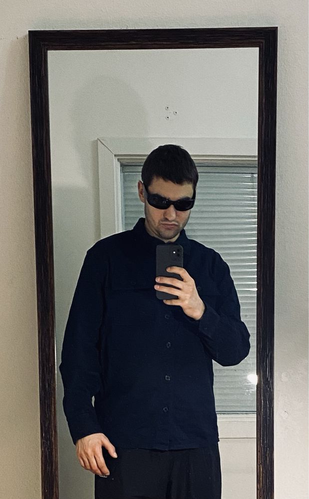 (L) Овершот рубашка ZARA jacket рубашка харик харингтон сорочка