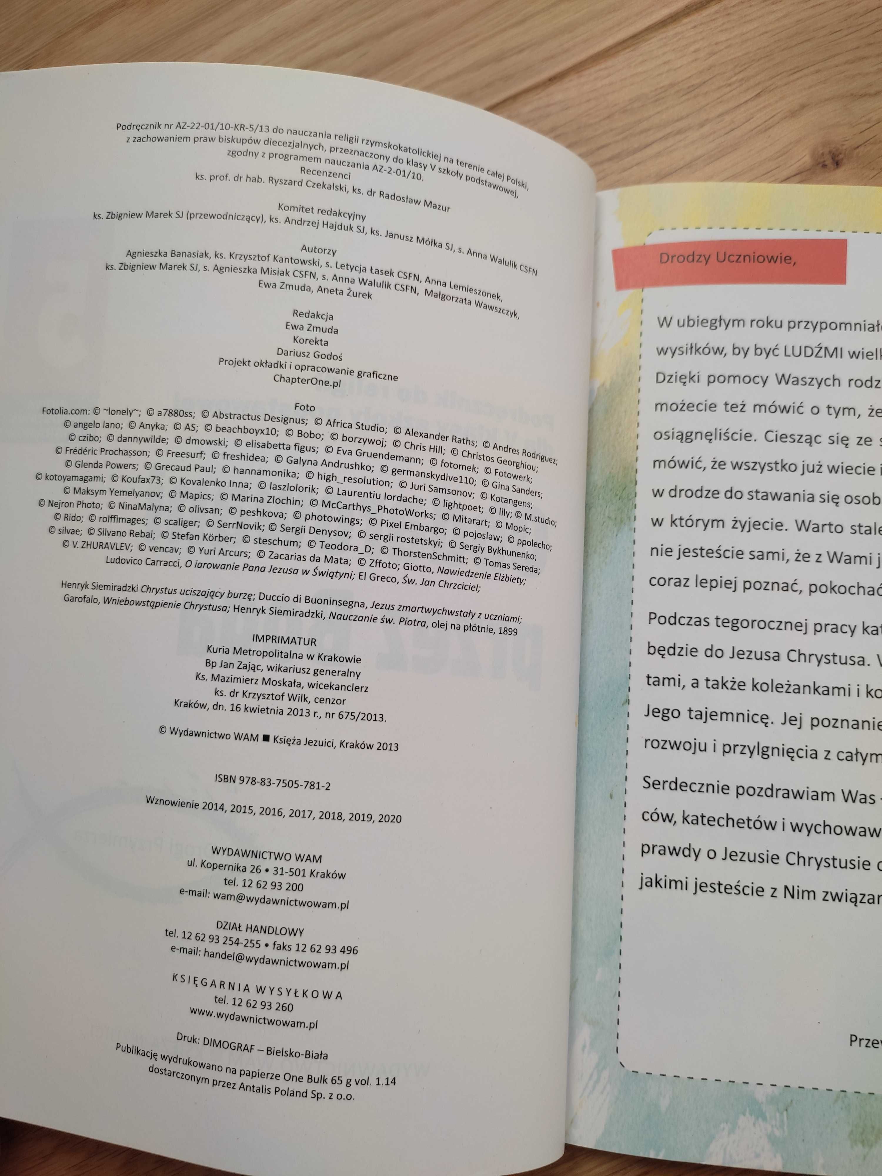 komplet Obdarowani przez Boga klasa 5 podręcznik +ćwiczenia WAM