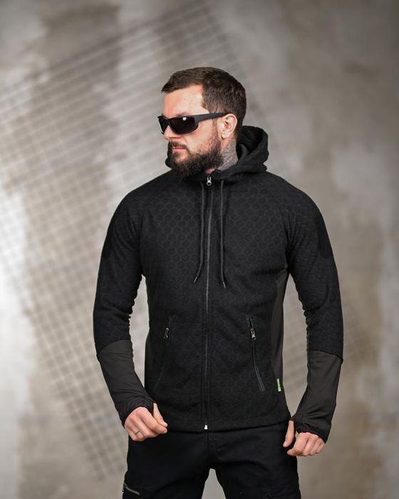 Фліска чорна / Тактичний флісовий світшот Polar Tactical чорний