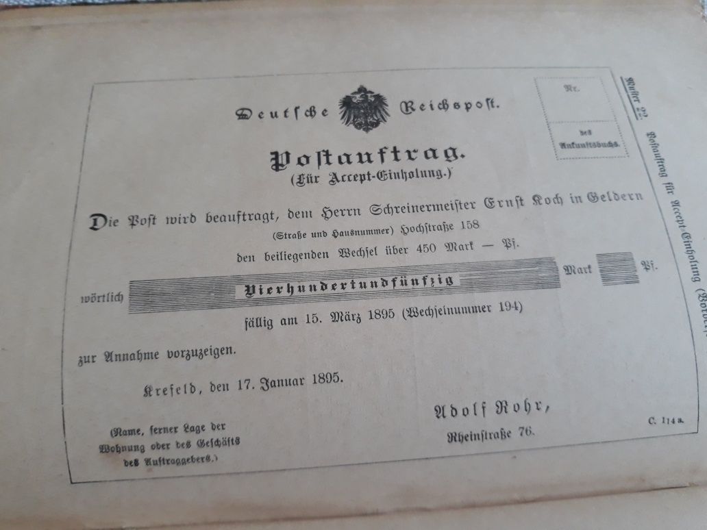 1896r Der Geschaftsmann (Biznesmen) - J. Wewer. Stara książka