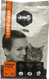 Сухий корм для котів Amity для стерилізованих з лососем 10 кг