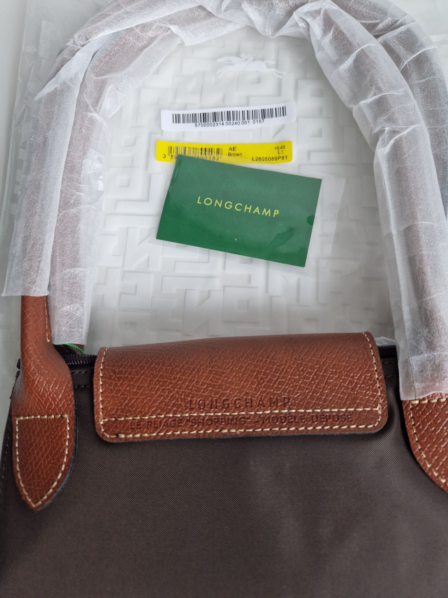 torebka Longchamp roz M brąz