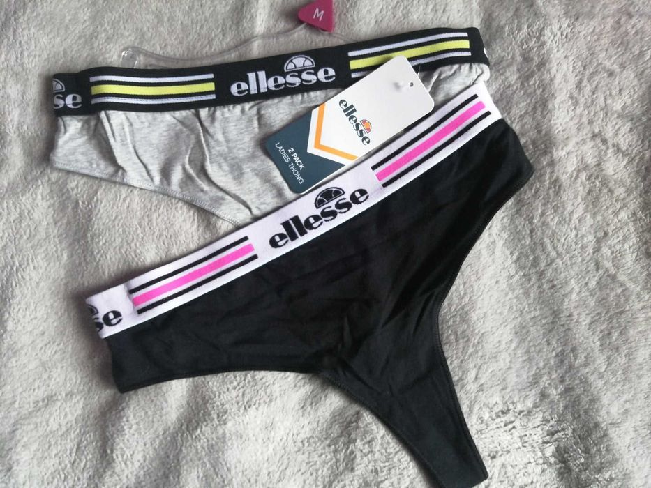 ELLESSE 2 x Thong Nowe Stringi Majtki Damskie E 38 Oryginalne 100%