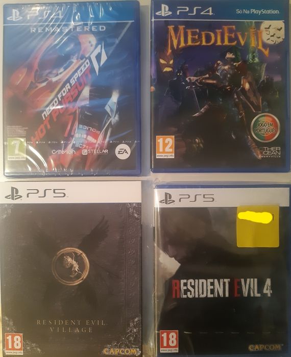 Jogos PS4 e PS5 | Resident Evil | MediEvil | Need for Speed