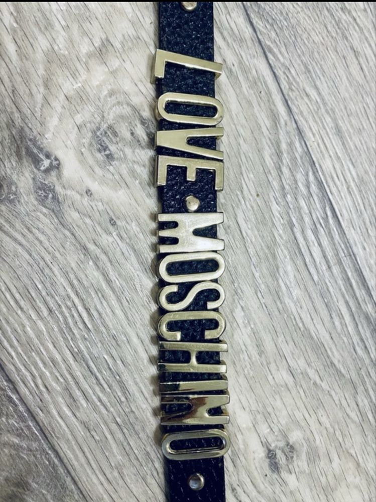 Кожаный пояс ремень love moschino hermes