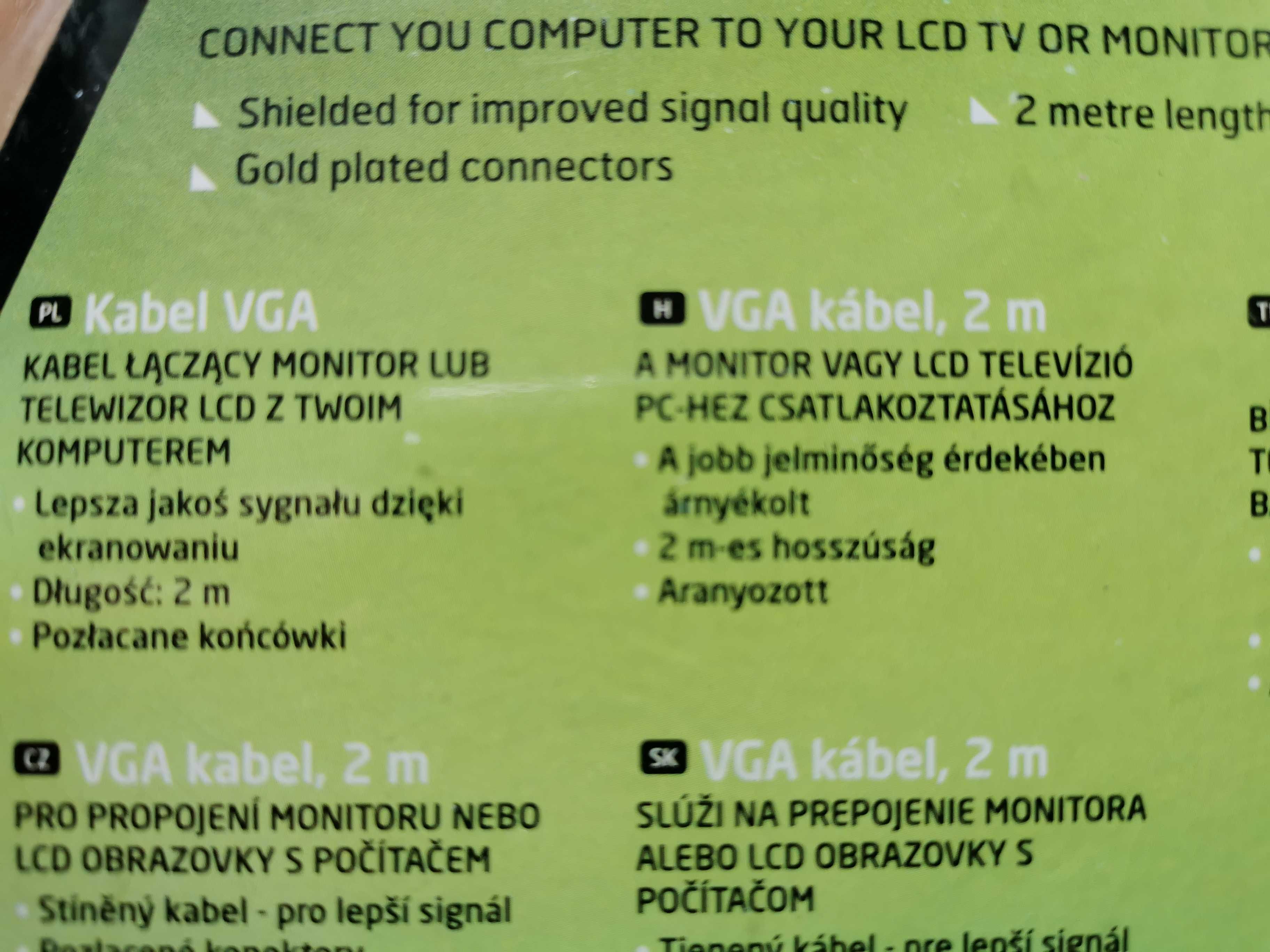 mniej=NOWY kabel higt VGA 2 m. SPRZEDAM :