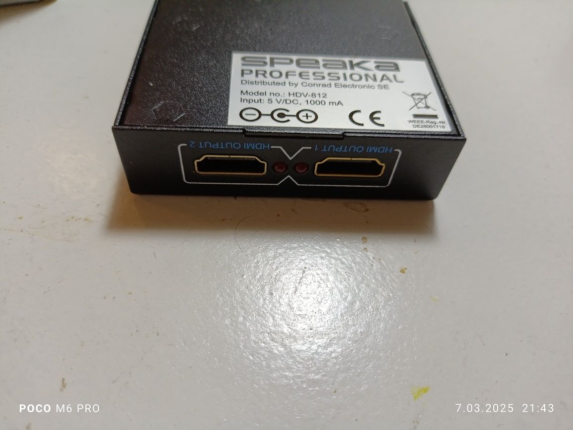 Przełącznik rozdzielacz  HDMI speaka profesjonal