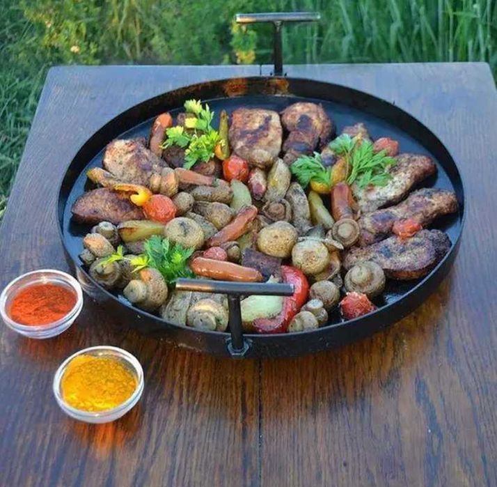 садж, жаровня з диску борони, сковорода для пікніка, мангалу