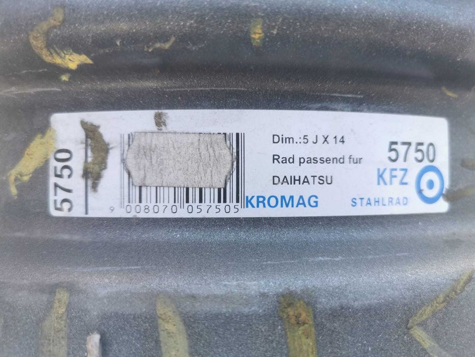 4x felga stalowa 5Jx14 Daihatsu Sirion YRV 4x100 ET40 nowe