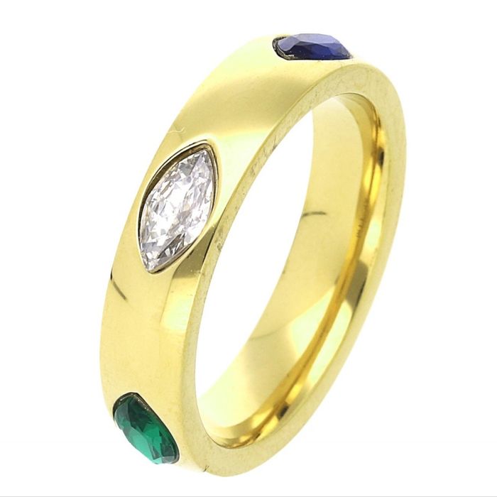 Pierścionek obrączka złota z brylantami stal chirurgiczna 10/20 P28