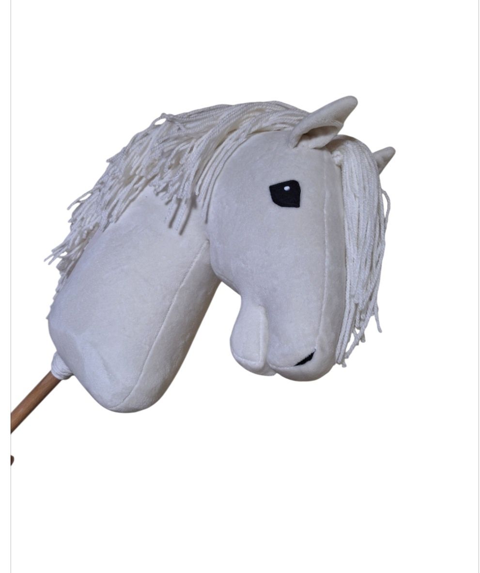 Hobby horse /koń na kiju -kolor ecru  format a3