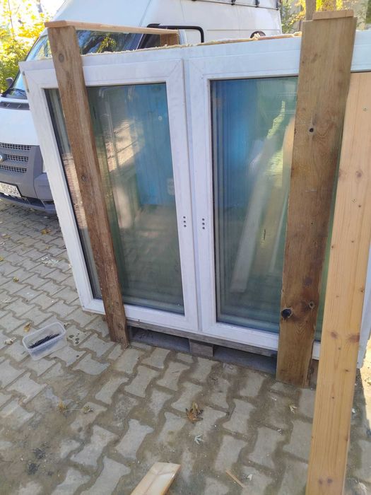 Okna PCV z demontażu – Aluplast, 162x141 i 80x114