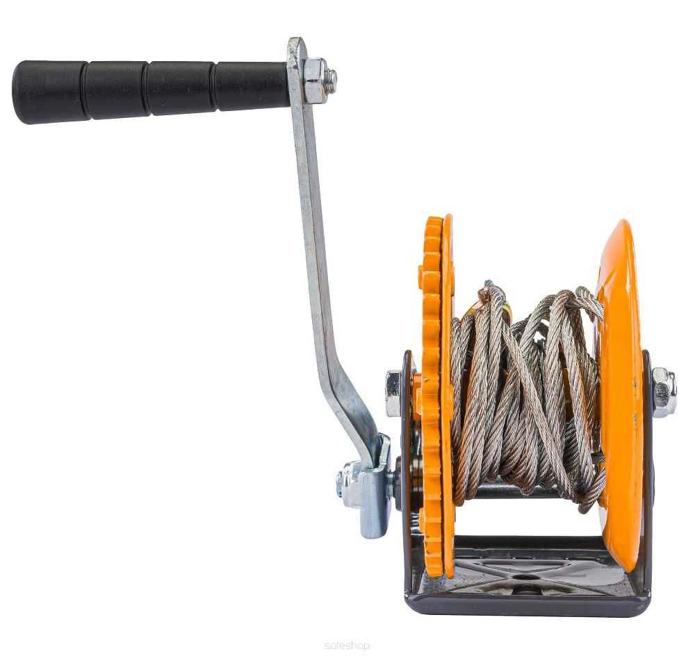 POWERMAT Linowa Wciągarka Wyciągarka Korbowa Ręczna 454kg 5m PM1266