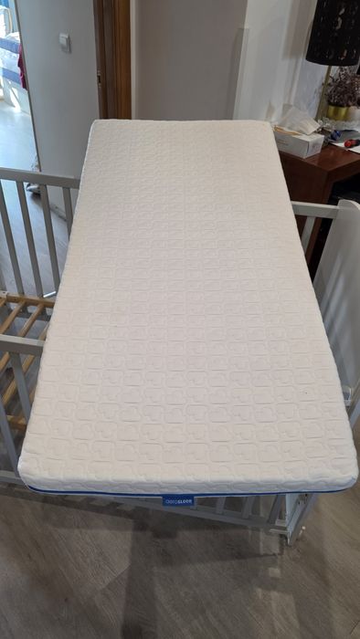 Berço Trama + colchão Aerosleep Evolution + protetor Aerosleep Safe Sl