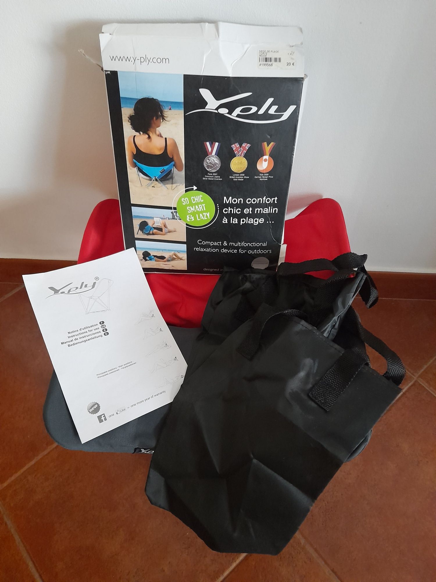 2 encostos multifuncionais para praia/campo, com saco