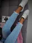 Spodnie jeansowe cekiny m.sara skinny
