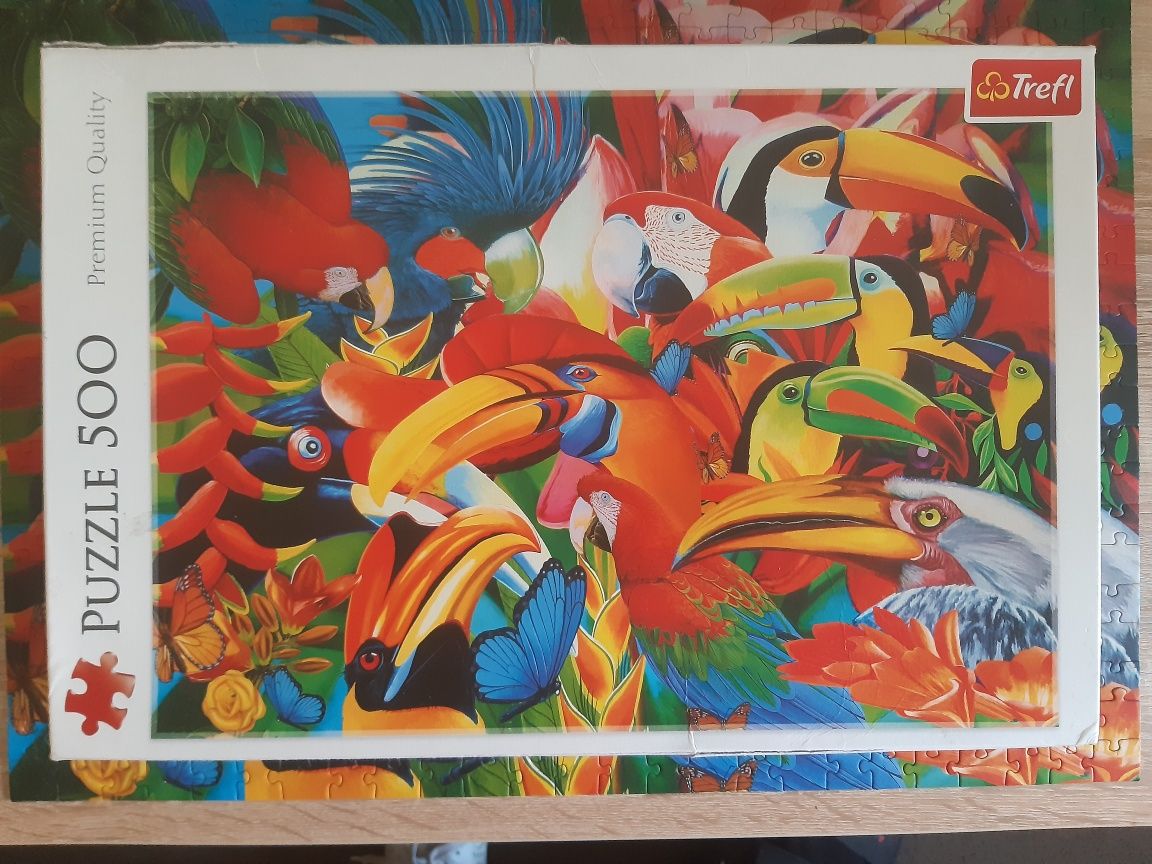 Puzzle 500 elementów Kolorowe ptaki