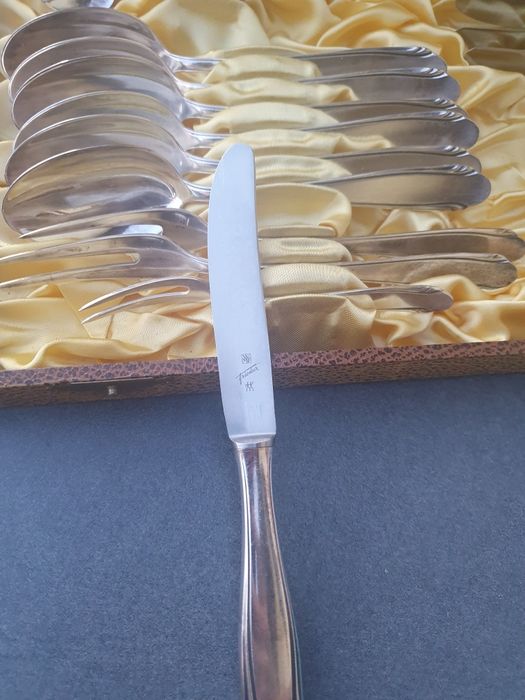 posrebrzany komplet sztućców WMF 90