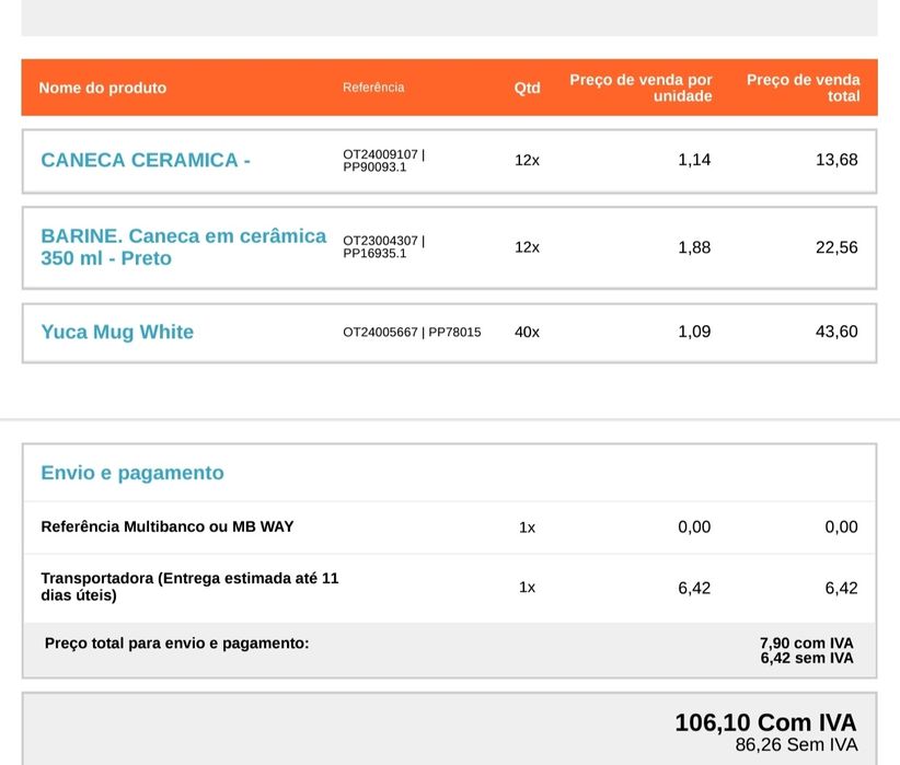 61 canecas para estampagem