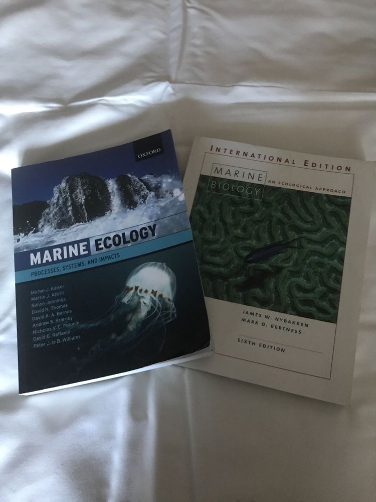 Livros de biologia e ecologia marinha