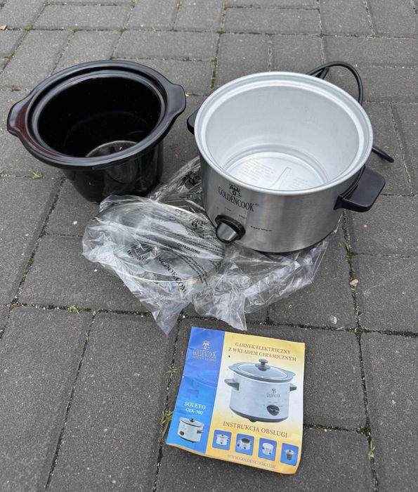 Garnek elektryczny z wkładem ceramicznym - Goldencook Soleto GEK-300