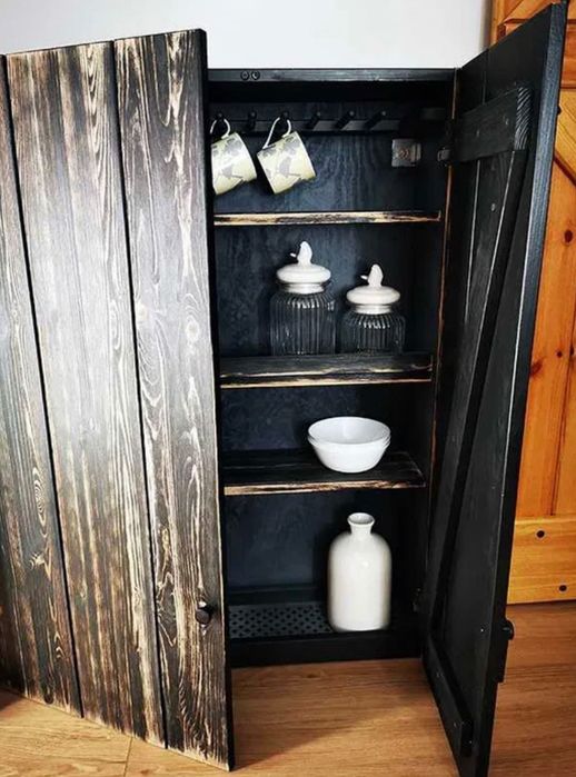 Szafka drewniana postarzana vintage Ikea