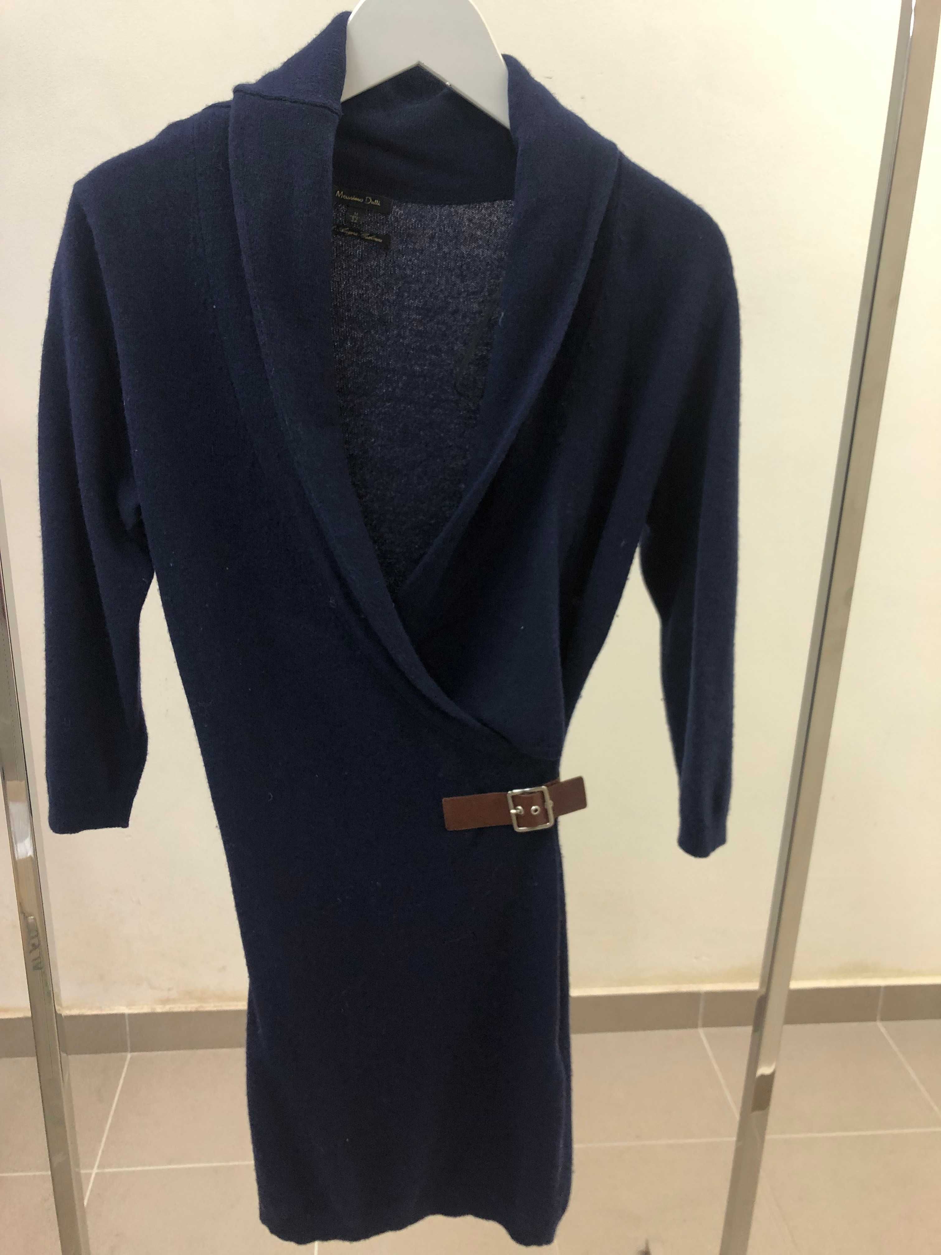 Massimo Dutti sukienka tunika wełna