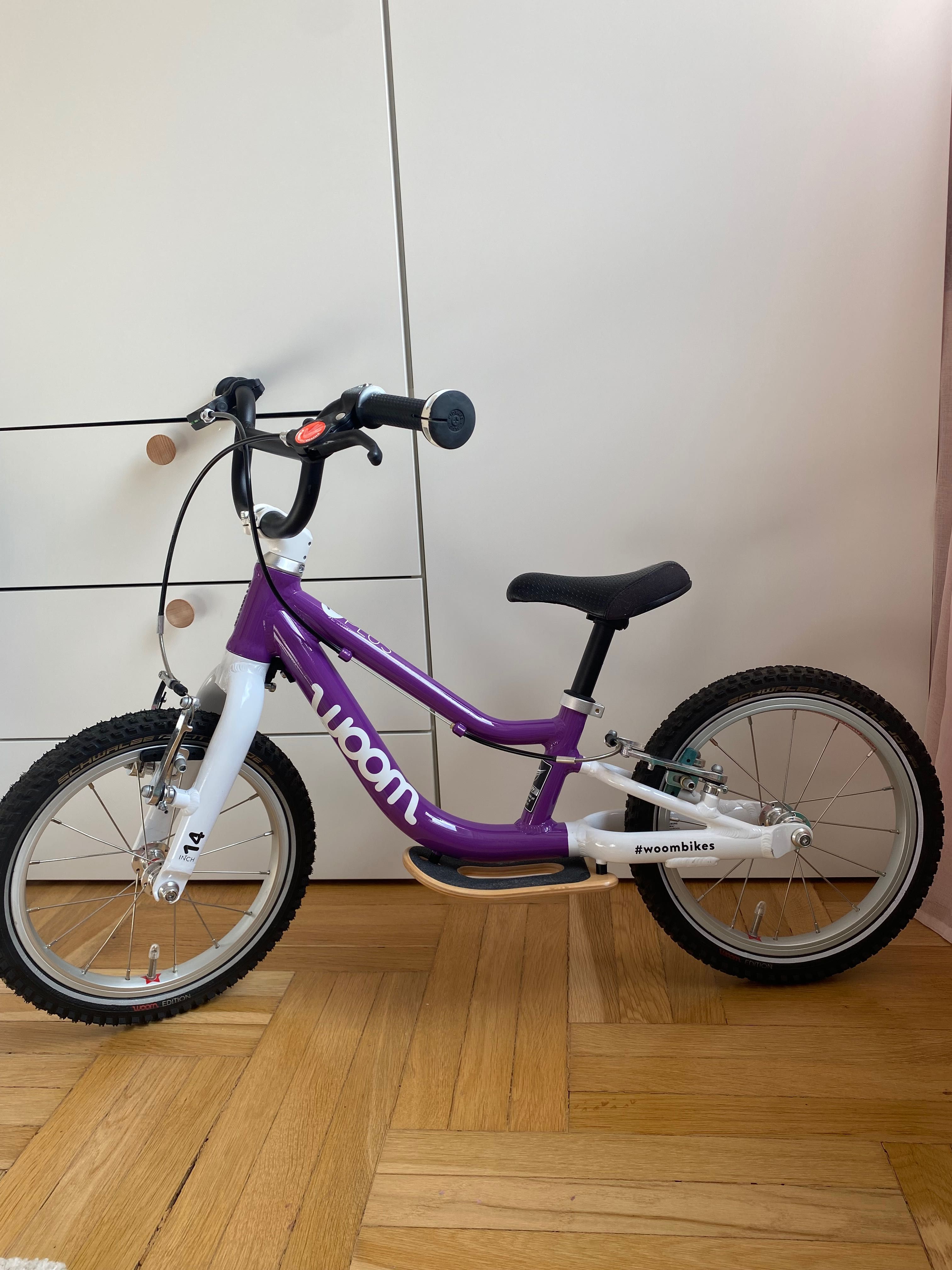Rower biegowy Woom 1 Plus – fioletowy, 14