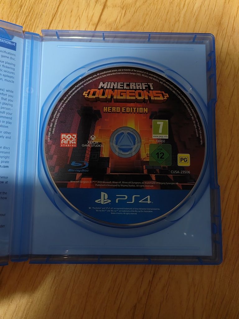 Minecraft dungeon Hero edition ps4 PlayStation 4 5 polska wersja