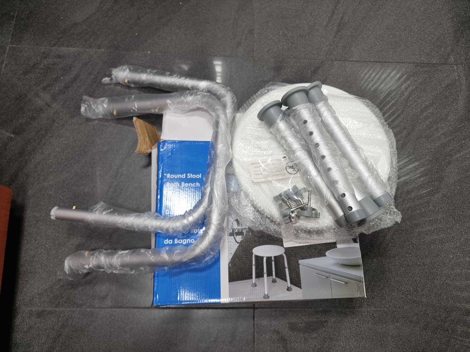 Taboret pod prysznic stołek do wanny okrągły Taborety