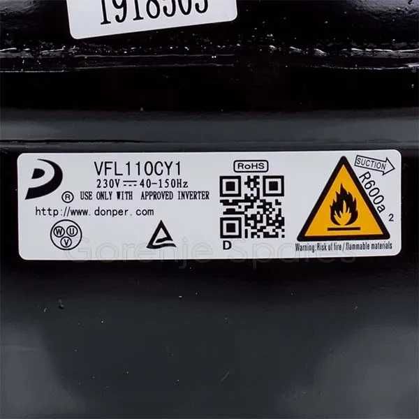 Новий компресор для холодильника GORENJE HK1918503  DONPER VBF110CY1