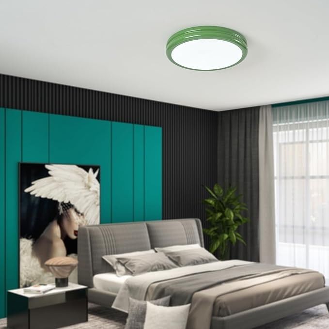 Lampa sufitowa LED, 30 cm Zielona