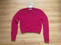 Fuksjowy krótki sweter Zara roz. L