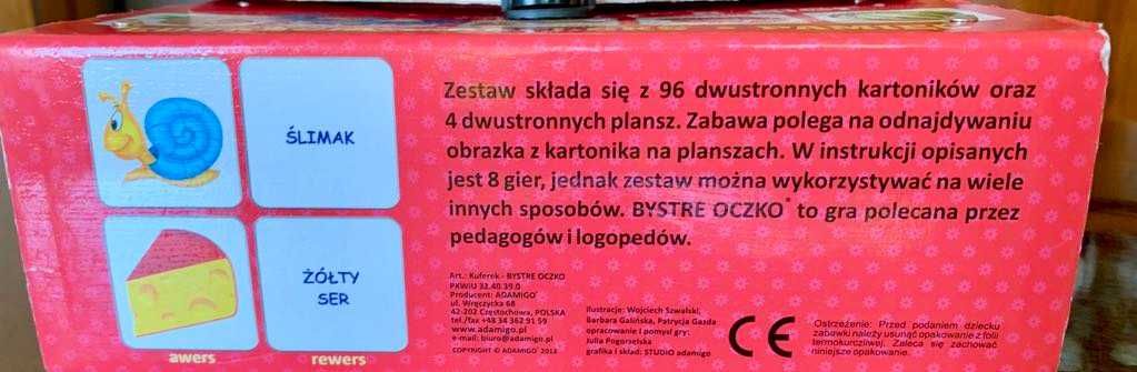 gra edukacyjna BYSTRE OCZKO, Kuferek od ADAMIGO - polecam