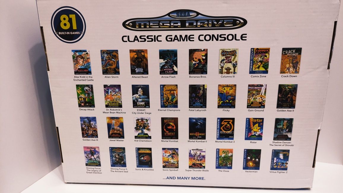 Sega Mega Drive Classic game console 81 gier retro