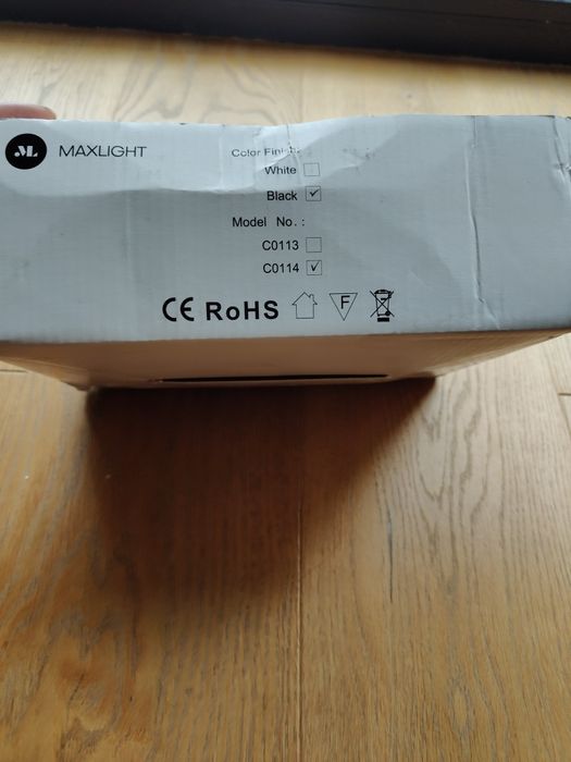 3 nowe lampy czarne sufitowe z obrotowymi reflektorami Maxfliz