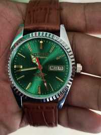 Citizen Vintage Automático Mostrador Verde 21 Joias Relógio Masculino