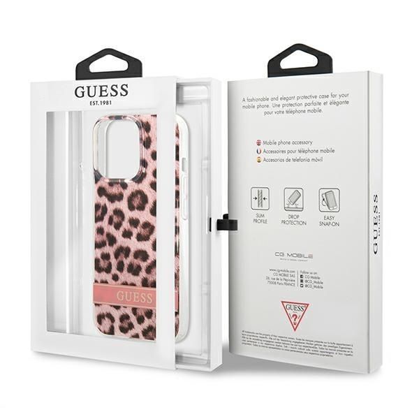 Etui Guess Leopard Collection iPhone 13 Pro Max Pink - Styl i Ochrona