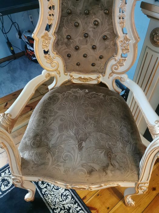 Okazja pałacowy fotel/tron wloski-wenecki