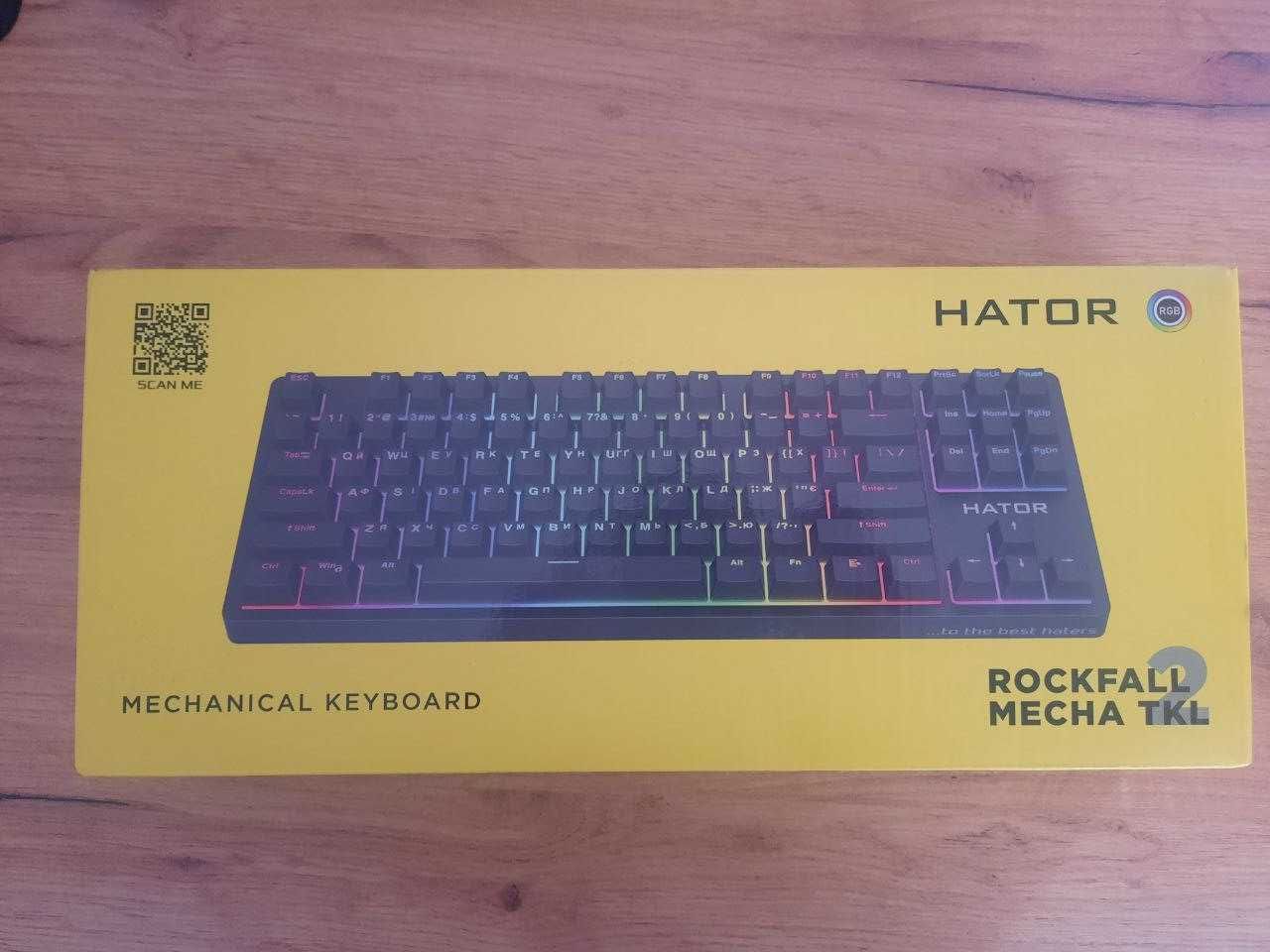 Клавіатура Hator Rockfall 2 Mecha TKL Orange USB Black