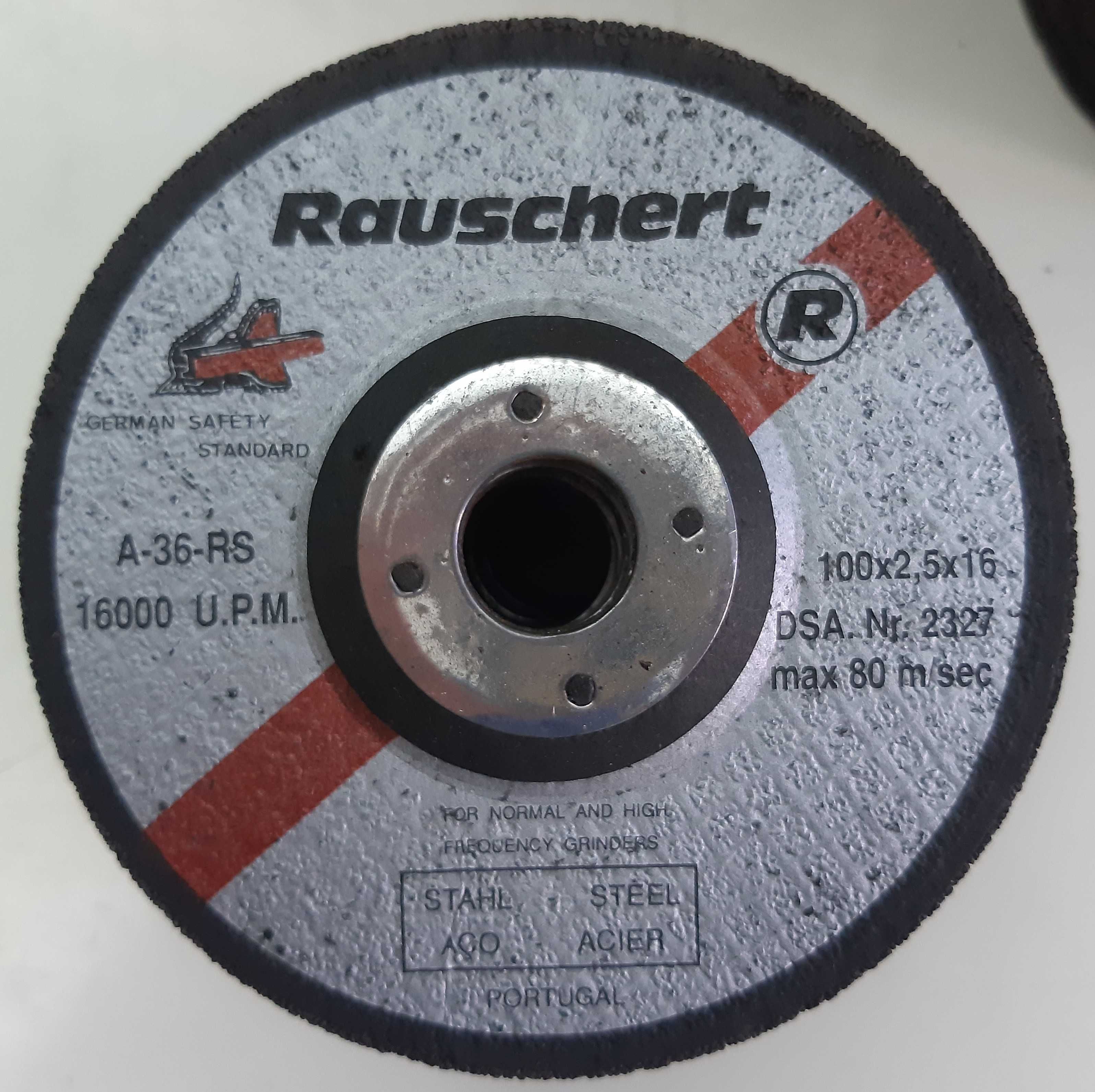 30 Discos Abrasivos 100mm Aço Rauschert para Rebarbadora