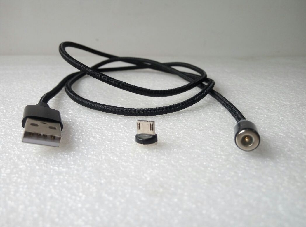 Магнитный кабель для зарядки разъем USB micro-USB 1m подсветка зарядки