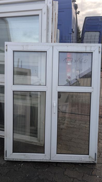 KR HAUS okno 135x160 kamieniczne DWUSKRZYDŁOWE używane drzwi POZNAŃ