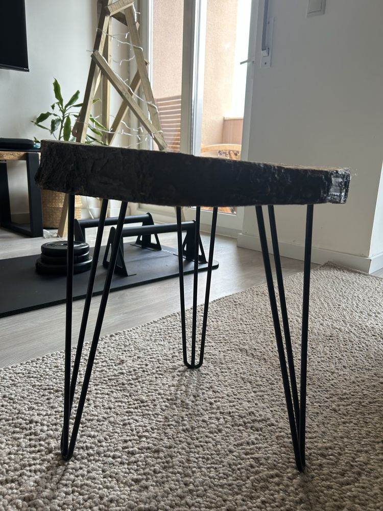 Mesa de apoio madeira ferro