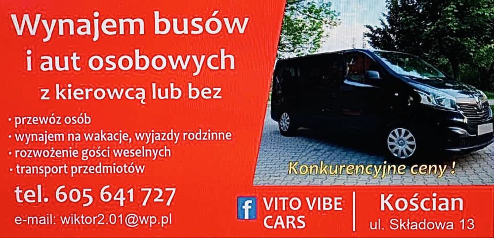 Trafic,vivaro busy 9-cio osobwe wynajem