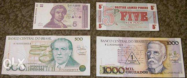 banknoty anglia chorwacja brazylia s311