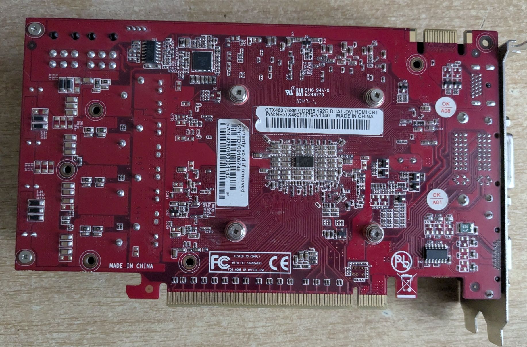 GTX 460 видеокарта PCI-E