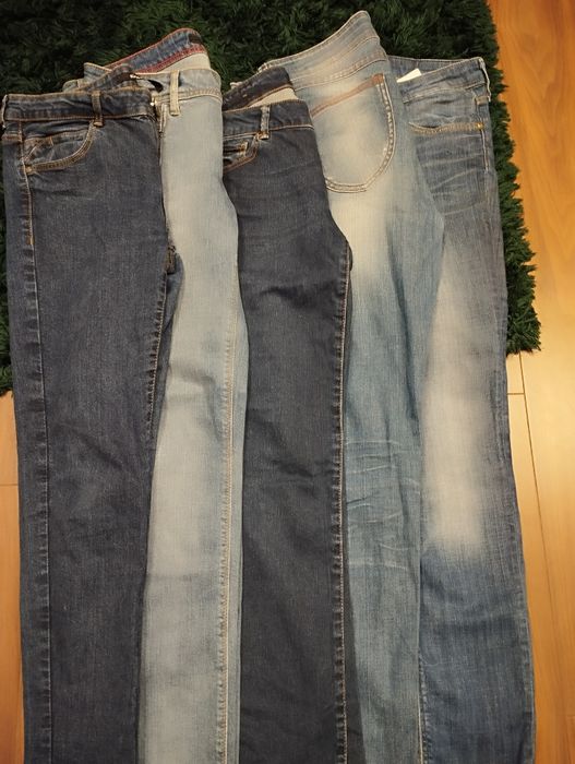 Zestaw markowych spodni jeansowych rozmiar M