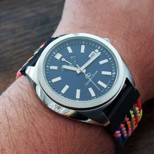 Zegarek męski Orient Star SOMES WZ0221EL granatowy używany gwarancja